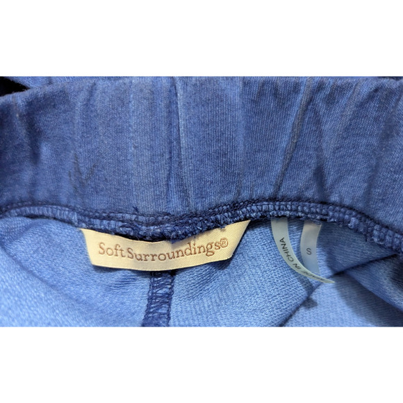 Soft Surroundings sz S Pull On Wide Leg Pants terry knit stretchy pockets 2900 - Picture 6 of 7